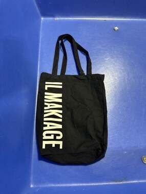 IL MAKIAGE Everything But My Emotional Baggage Black Canvas Tote Bag